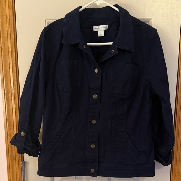 Christopher & Banks Jackets & Blazers - Christopher & Banks Dark Blue Jean Jacket